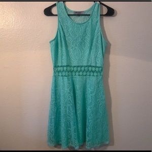 Bailey Blue Floral Mint Green Dress